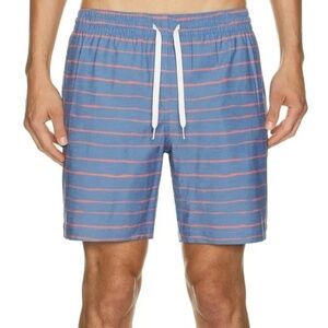 NWT Chubbies The Tributes 7 Classic Swim Trunks Drawstring Striped Blue XXXL